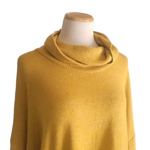 Anthropologie Postmark Lassen Cowl Neck Pullover Oversized Yellow Women's Large - Picture 5 of 13